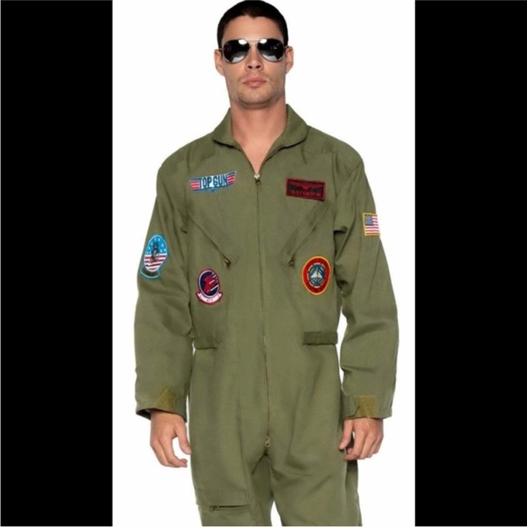Leg Avenue Top Gun Goose Green Flight Suit Costume Size M/L - Picture 1 of 13
